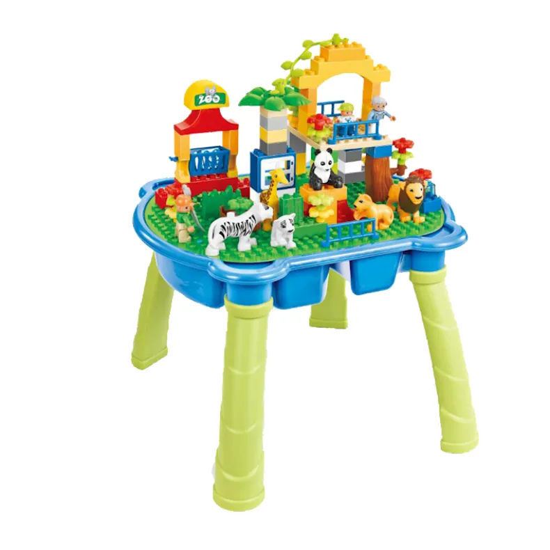 Bouwtafel en blokjes boerderij 105-delig