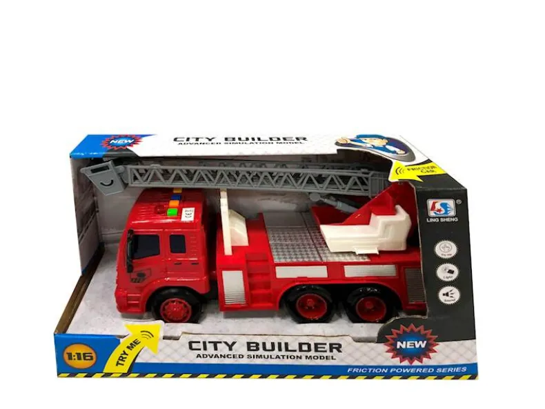 Brandweer met licht en geluid