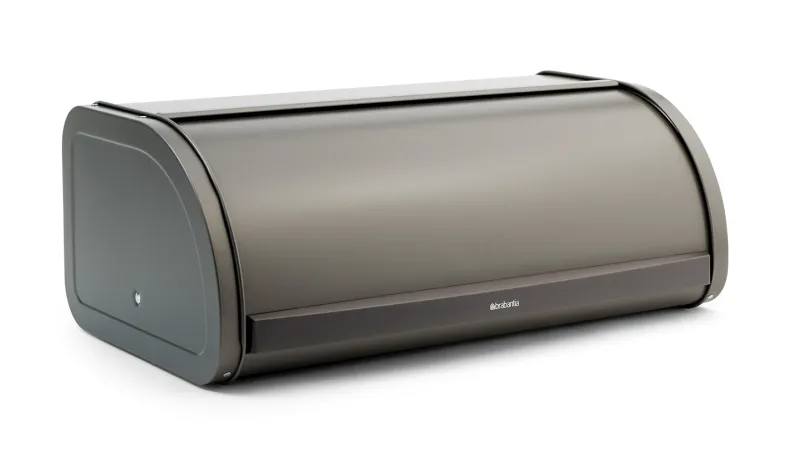 Broodtrommel met schuifdeksel platinum