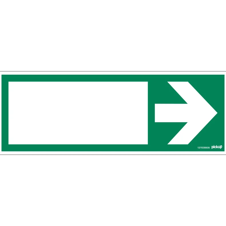 Pictogram groen met pijl 33 x 12 cm