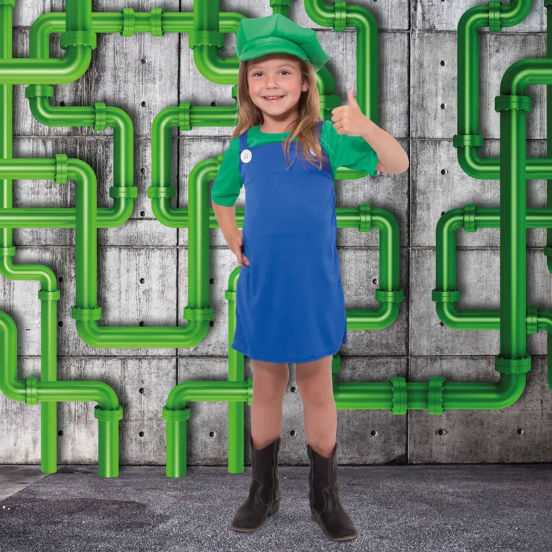 Kinderkostuum Loodgieter Meisje - 9-11 jaar