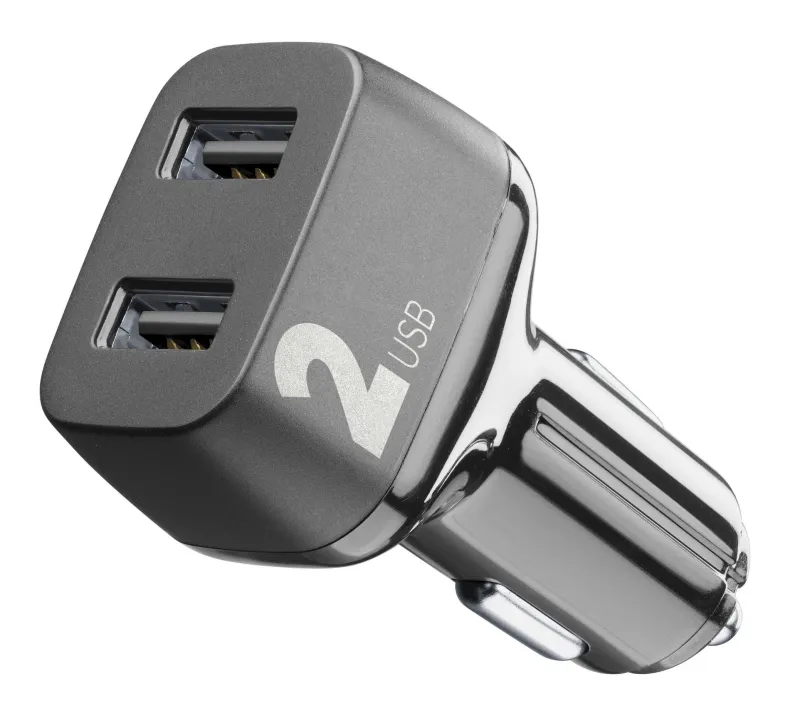 Car Charg Multip 2 Usb 18W Bl