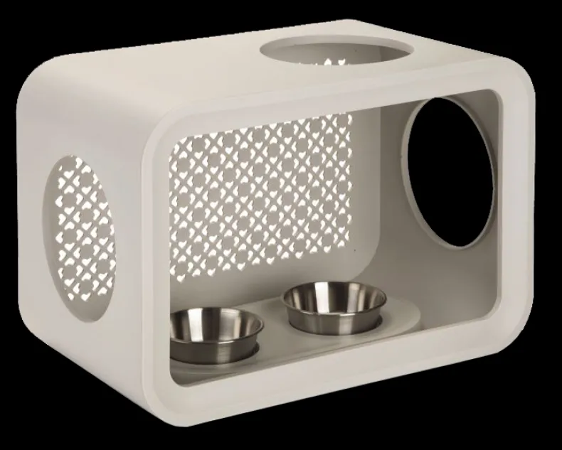 Cat cube dinner dune grey