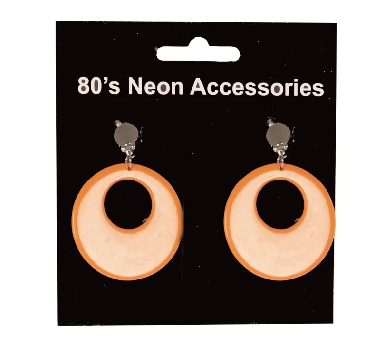 Oorringen Neon Oranje