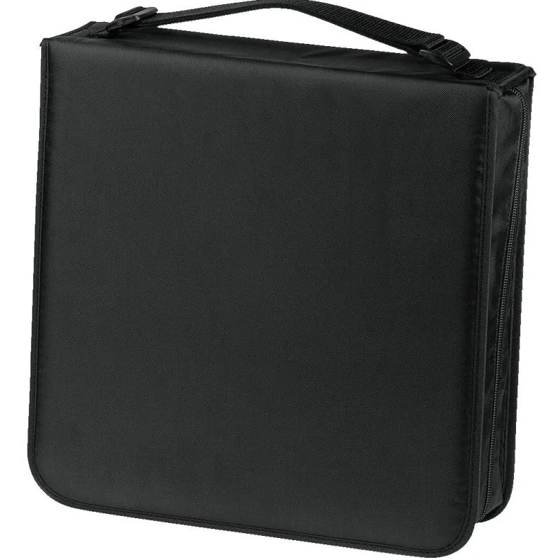 CD wallet nylon zwart 208 cd's
