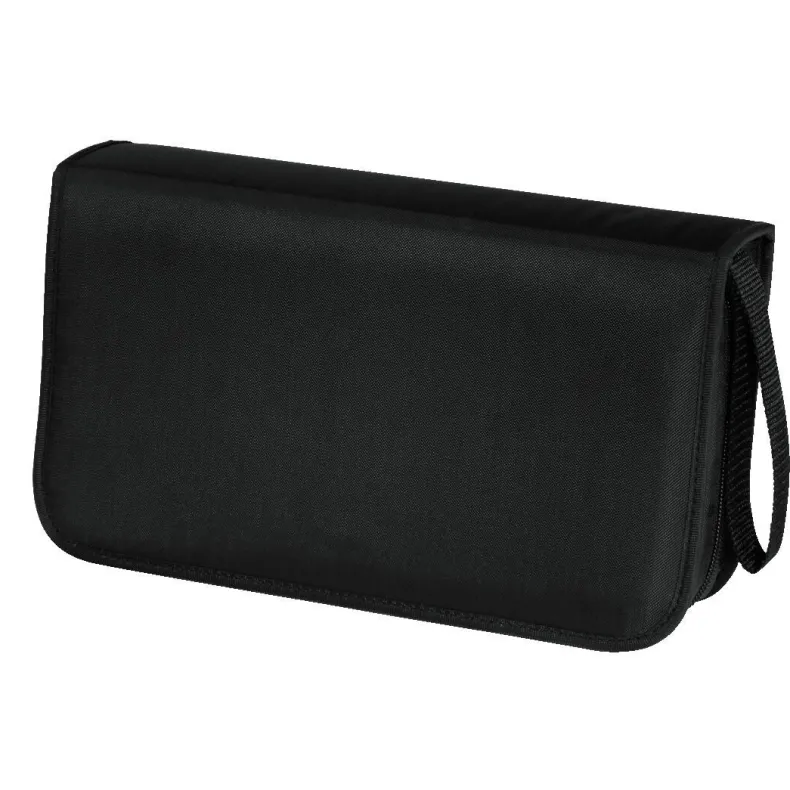CD wallet nylon zwart 80 cd's