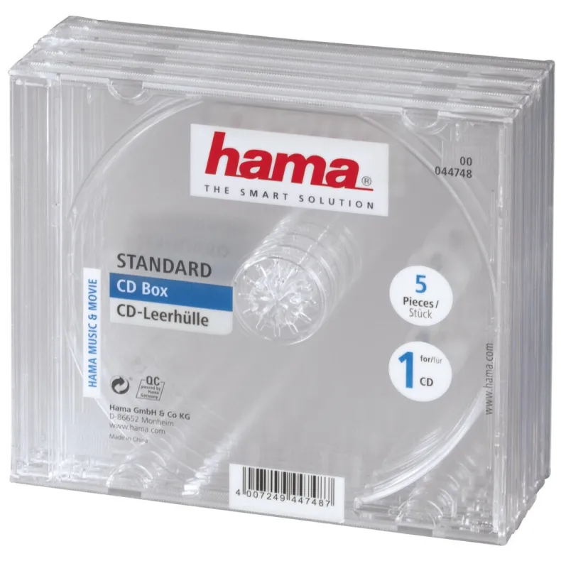 Cd-box transparant 5 stuks