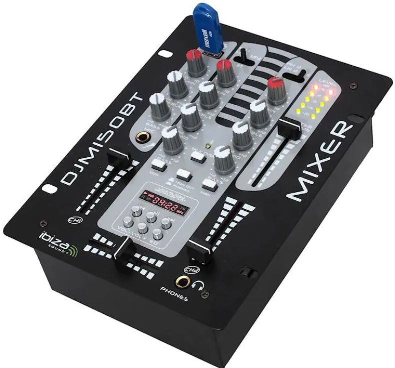 5Ch Dj Mixer With Dig Usb+Blue