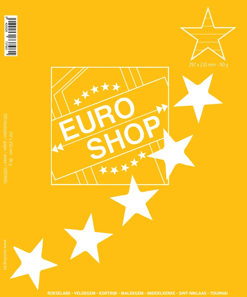 Cursusblok A4 gelijnd 90g - 5 stuks