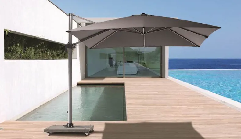 Cyprus hangparasol grijs / taupe 3x3 m