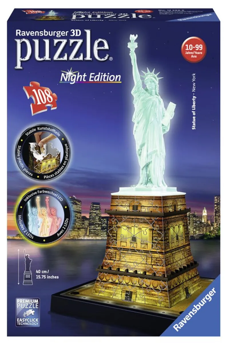 3D puzzel statue of liberty night edition