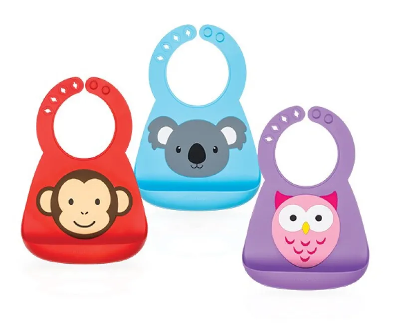 3D Silicone Slabbetje met Dierendesigns - 3m+