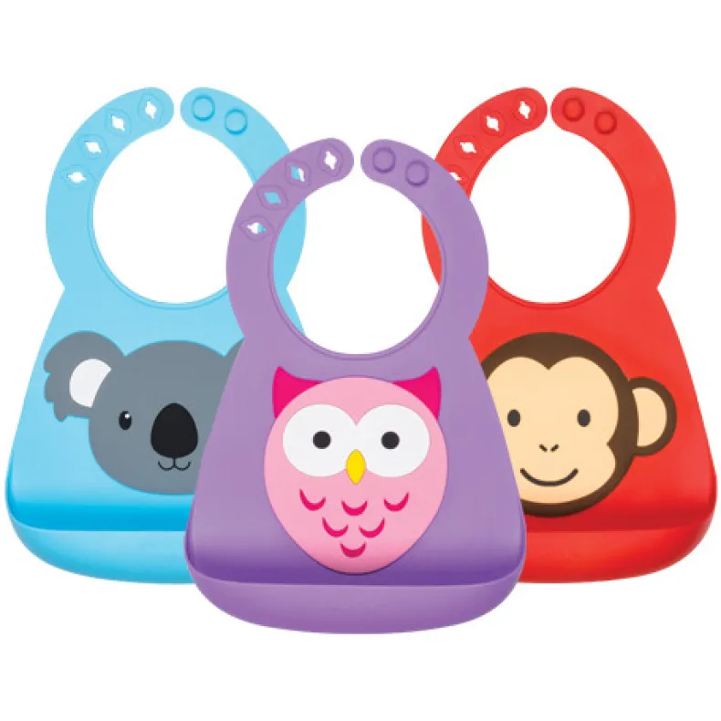 3D Silicone Slabbetje met Dierendesigns - 3m+