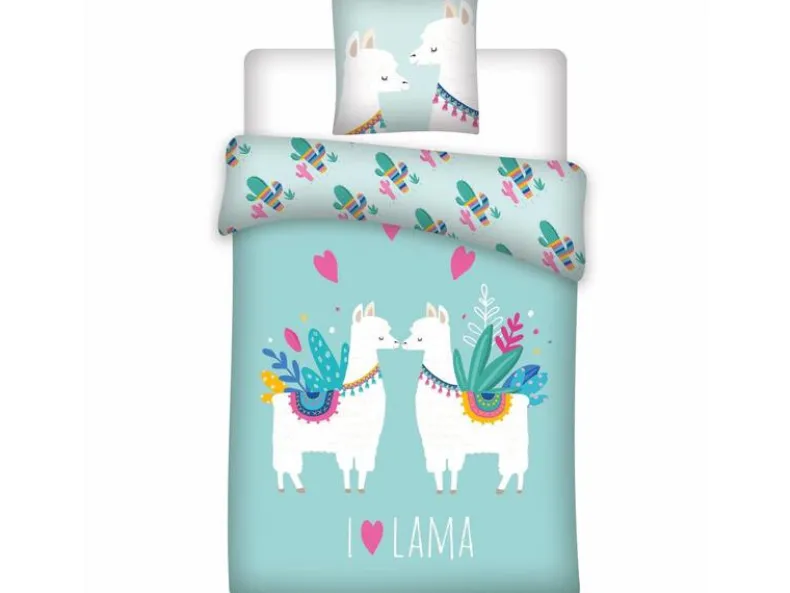 Dekbedovertrek Lama Mint 140X200 Katoen