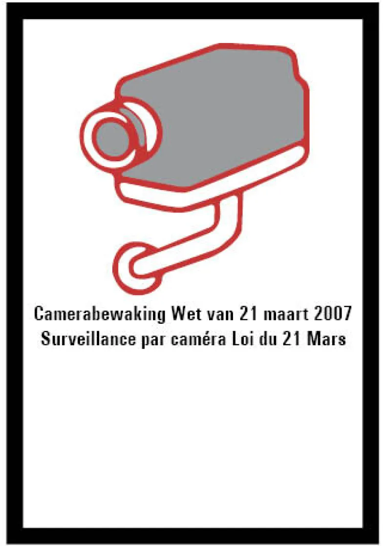 Pictogram camerabewaking 18 x 12 cm