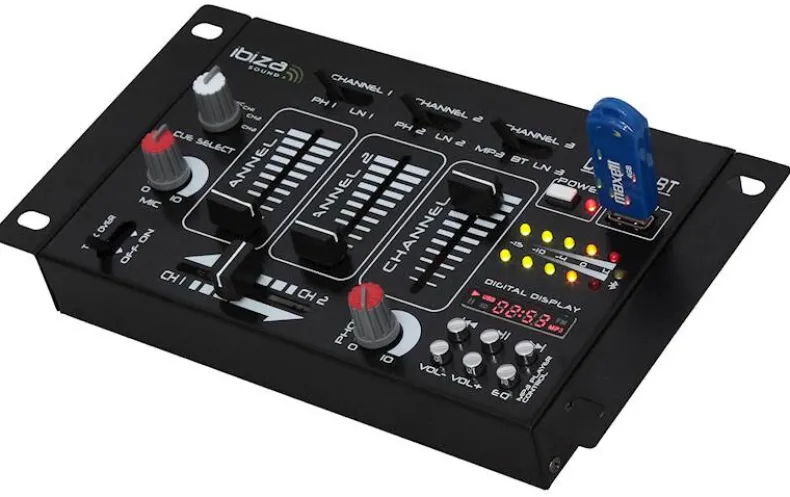 Dj21Usb-Bt 4Ch Mixer W Display