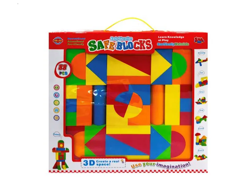 Doos met blokken 88 stuks