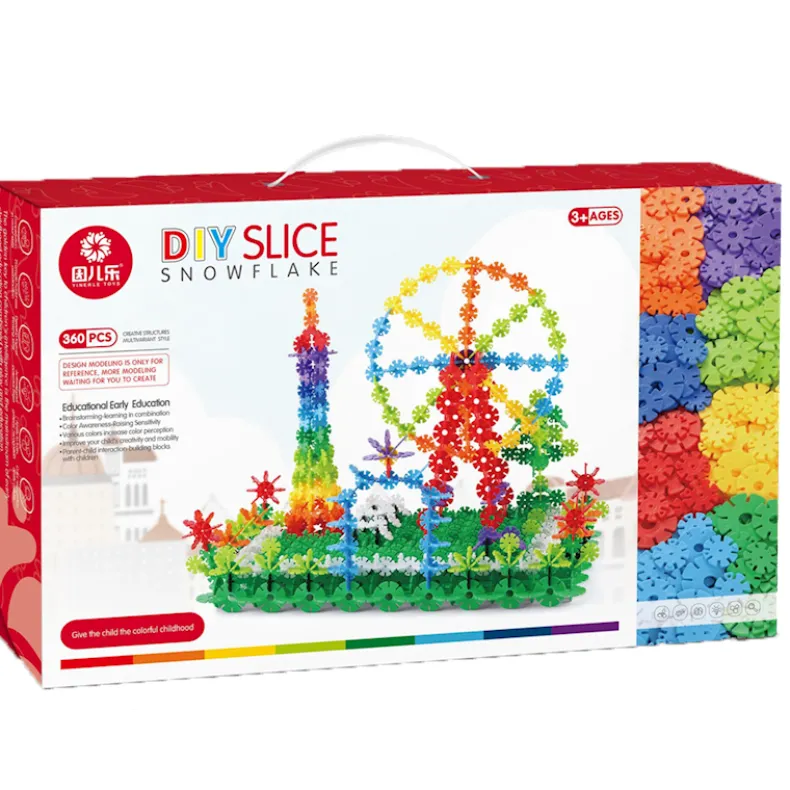 Doos met kleurrijke bloemenschijfjes