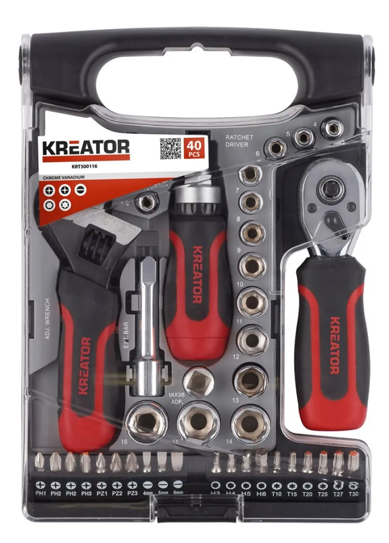 Dopsleutelset 40-delig