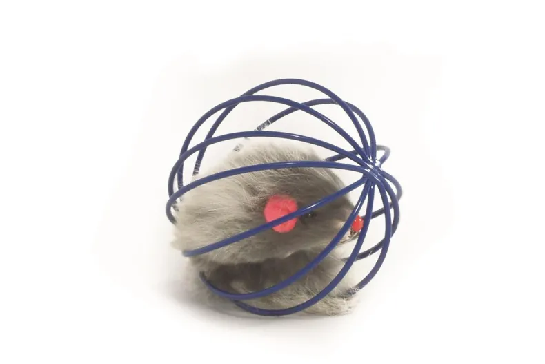 Draadspeelbal met bontmuis