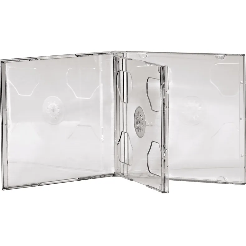 Dubbel cd box transparant 5 stuks