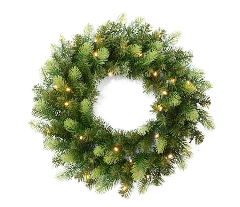 Kerstkrans groen + Led 50 cm