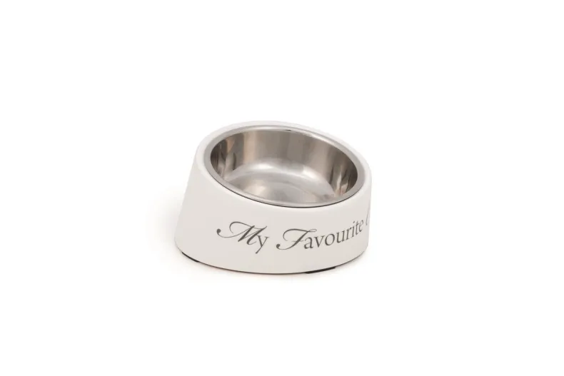 Eetbak 'My favourite cat' wit 14 cm