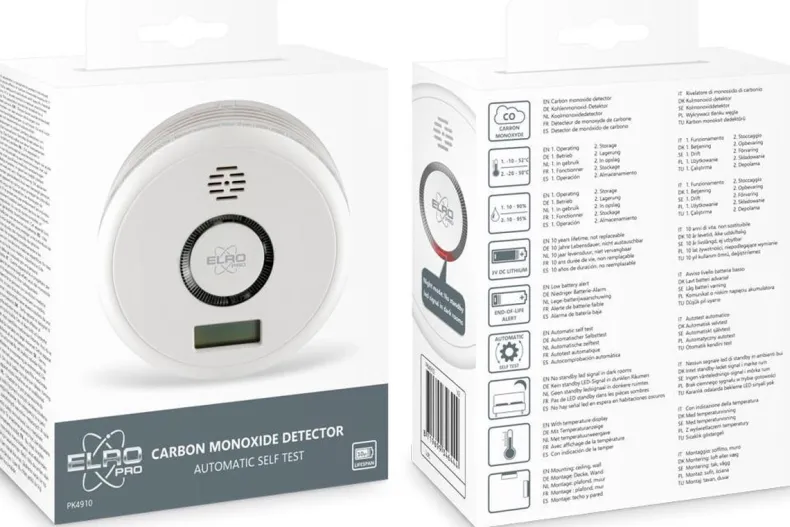 ELRO PRO PK4910 Design Koolmonoxidemelder met 10 jaar batterij