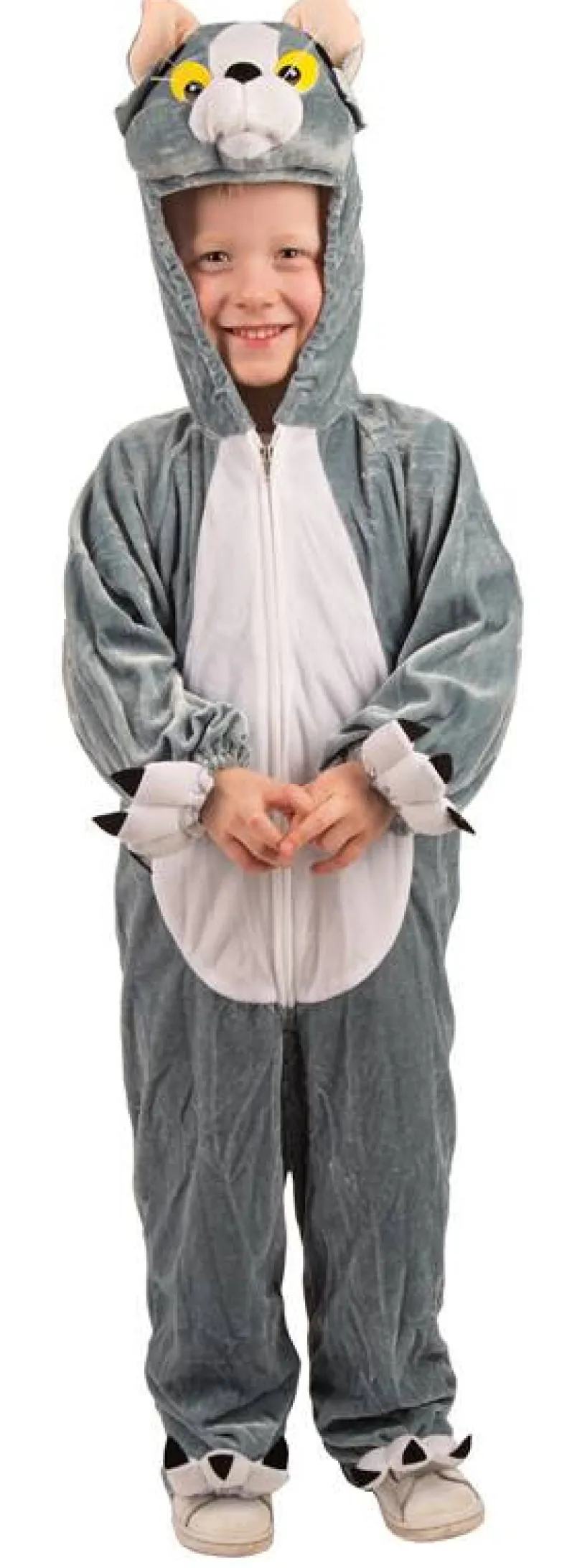 Verkleedpak Kat - Grijs - Maat 116