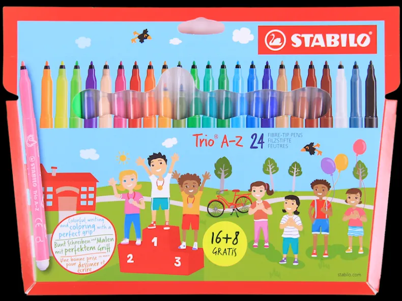 Etui met 24 kleurstiften