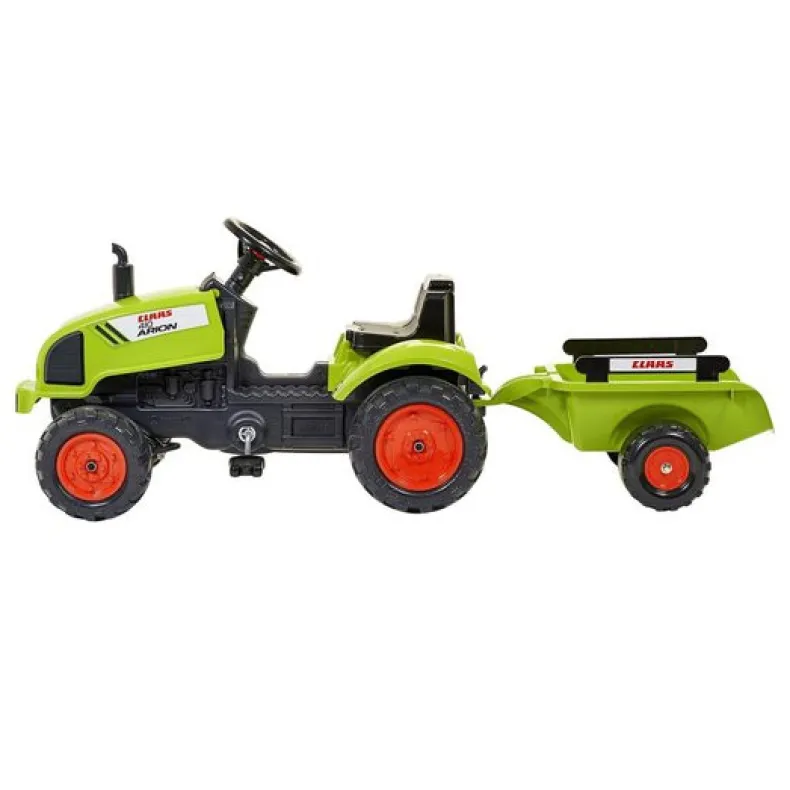 Falk Claas tractor met aanhangwagen groen