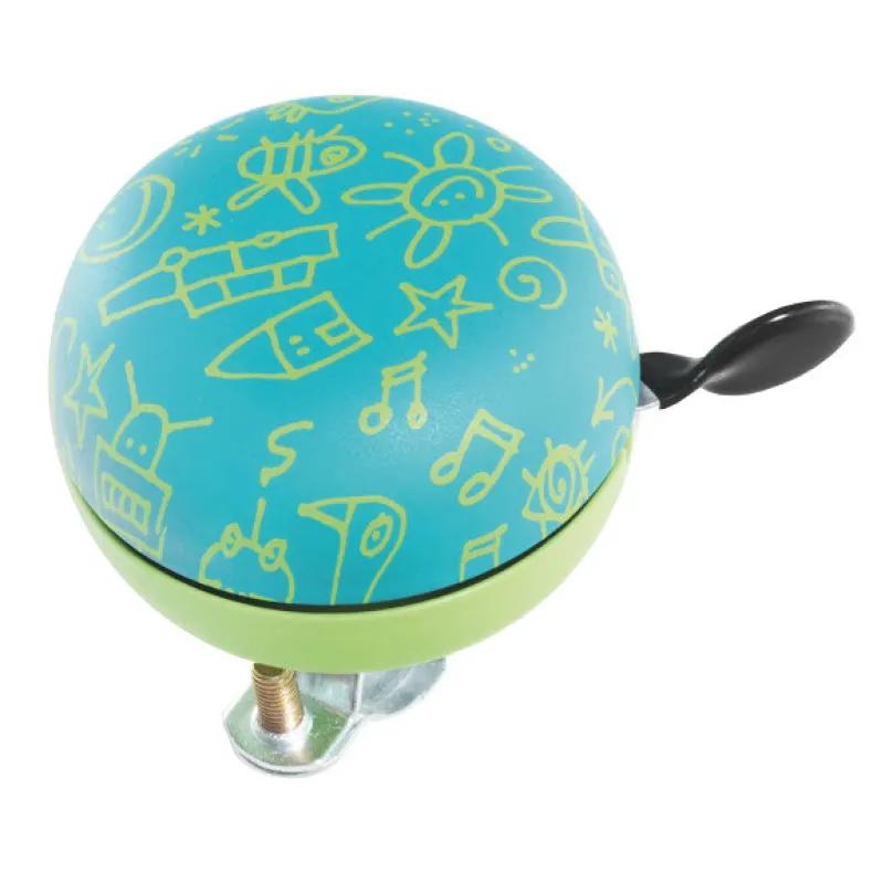 Fietsbel Graffiti 60 mm groen