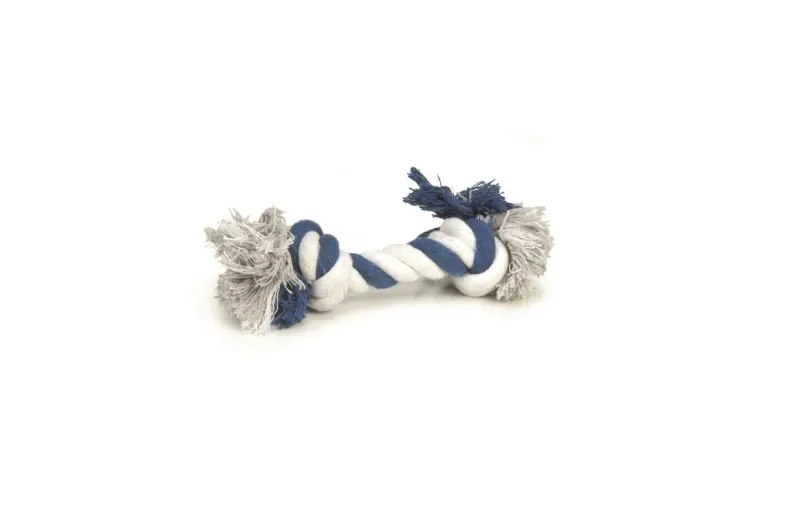 Flossytoy rood / blauw 2 knopen 50 g