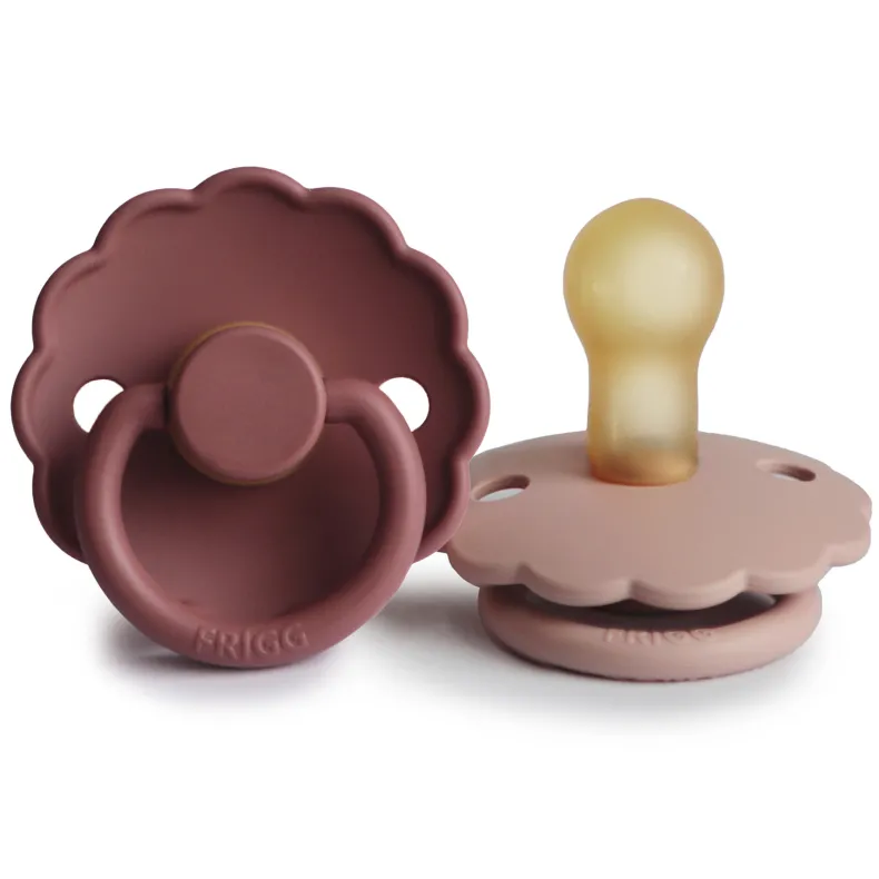 Fopspeen Daisy Latex Baby Blush/Woodchuck T1 (2 stuks)