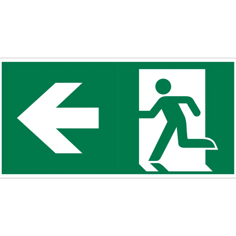 Pictogram uitgang linksaf 15 x 30 cm