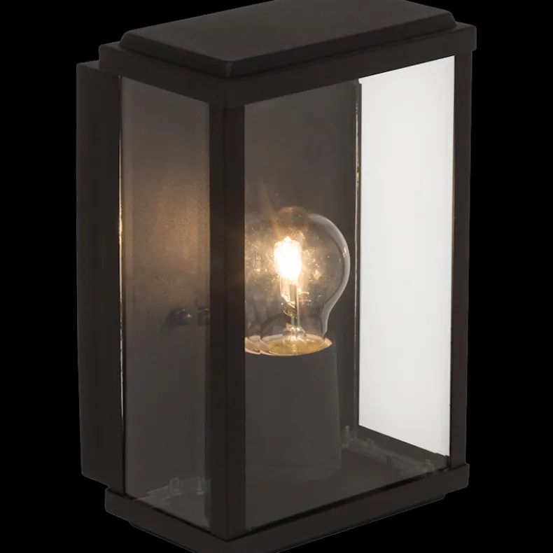 Gaia muurlamp zwart IP44 E27 60W