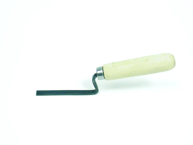 Gesmeed voegijzer 8 mm met handgreep in hout