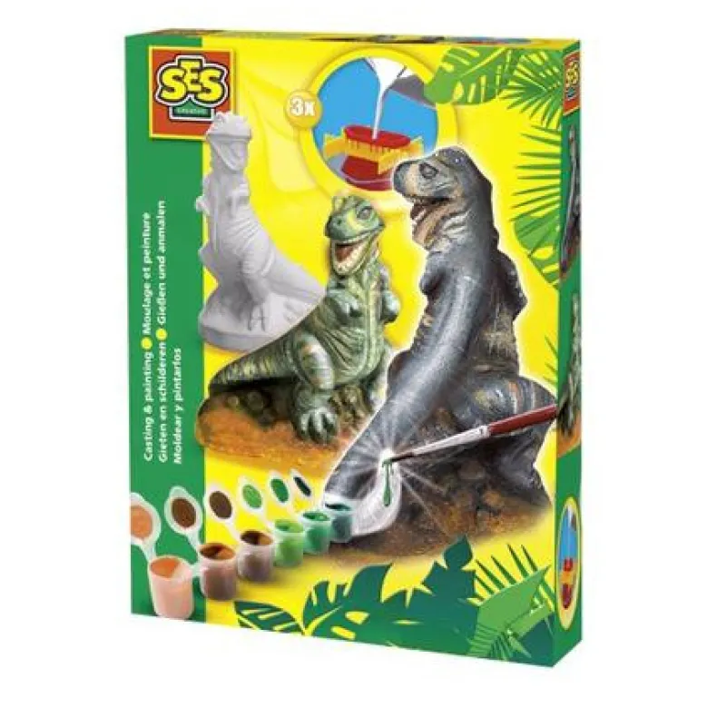 Gieten en schilderen T-Rex