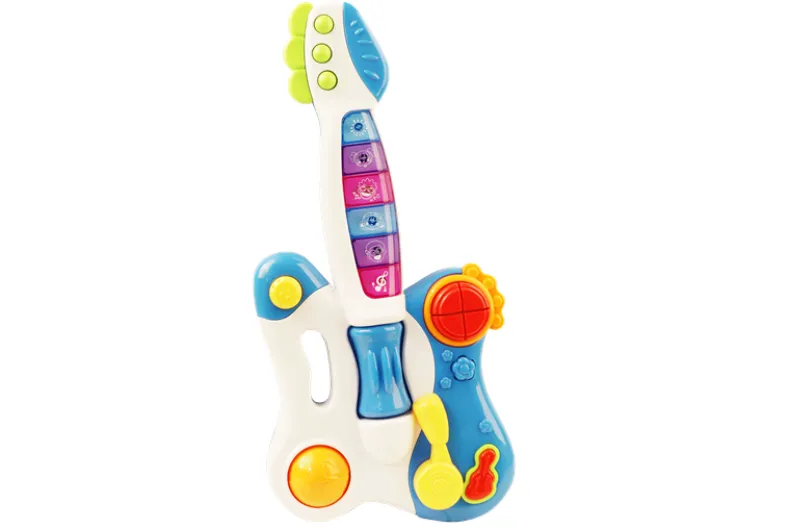 Gitaar licht en muziek blauw