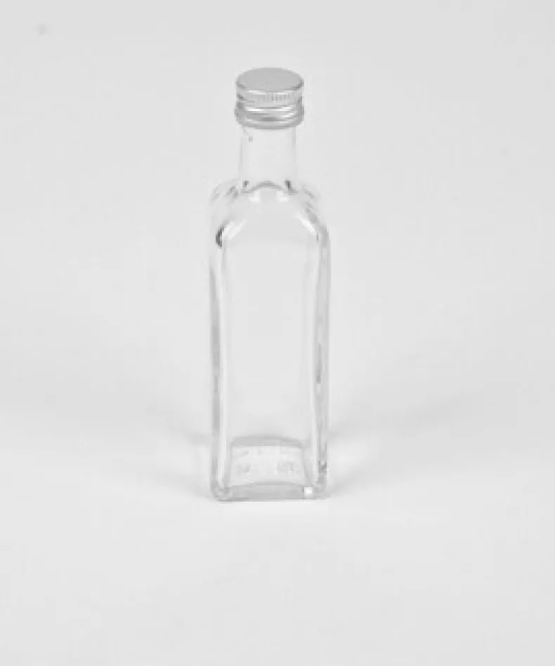 Glazen flesje vierkant 60 ml