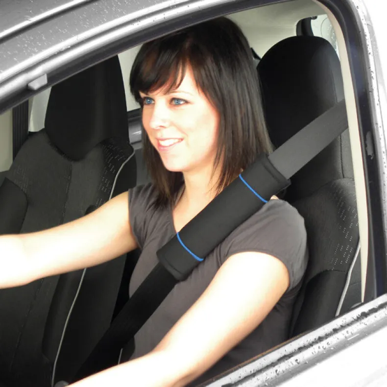 Gordelbeschermhoesset classic zwart / blauw