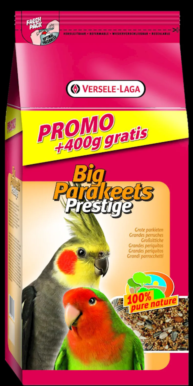Grote parkieten 4 kg + 400 g gratis