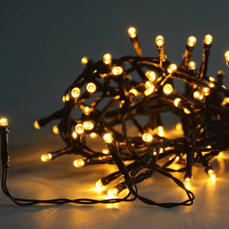 Lichtsnoer met 80 lampjes warm wit LED - 6m