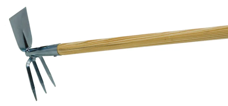 Hak drietand met lange steel