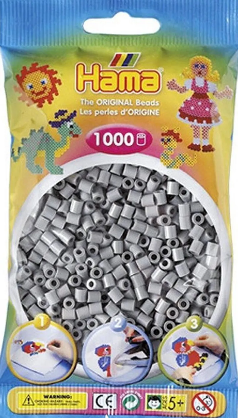 Hama 1000st strijkparels grijs