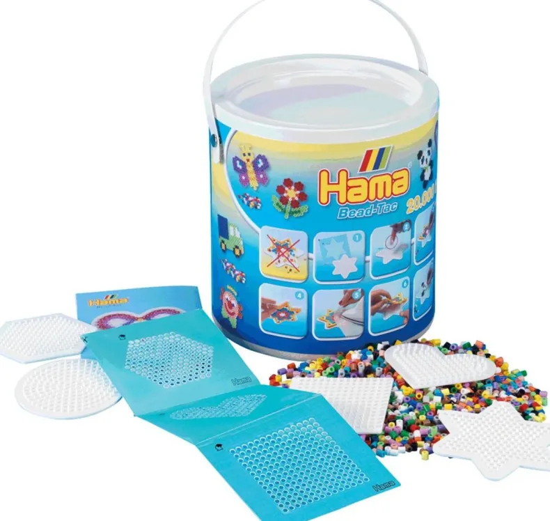 Hama strijkparelset bead tac emmer met figuren 20.000 stuks