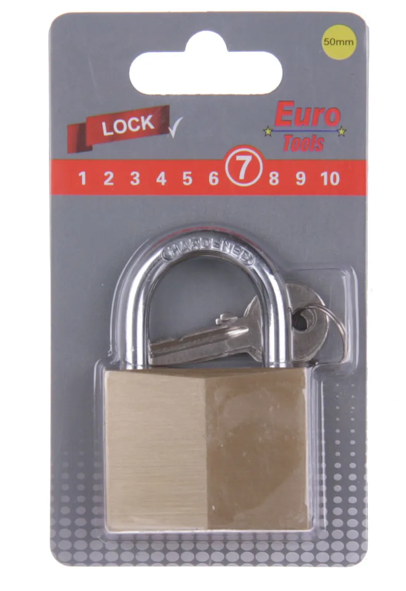 Hangslot 50 mm + 2 sleutels