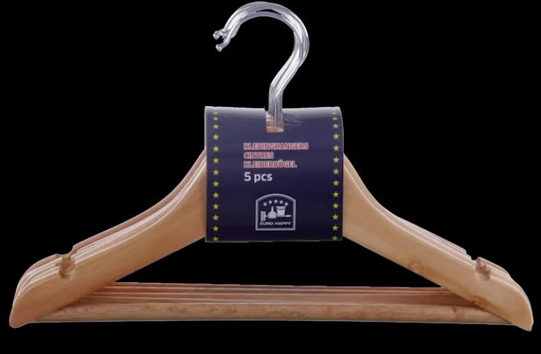 Houten kleerhangers kids 5 stuks