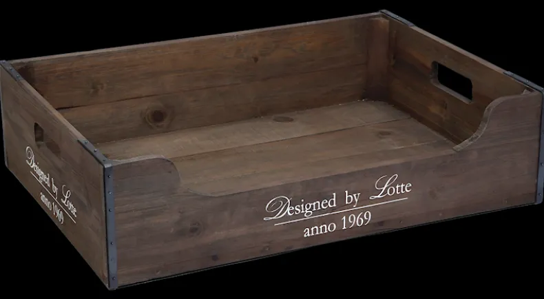 Houten mand hond 100 x 70 x 25 cm