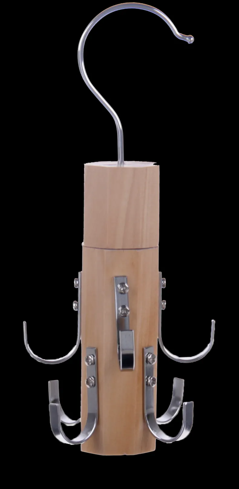 Houten rek voor riemen